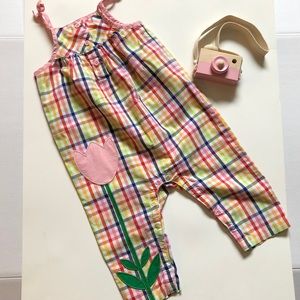 Hanna Andersson Jumper Romper Plaid Embroidered